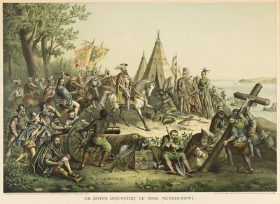La découverte du fleuve Mississippi par DeSoto - Kurz and Allison