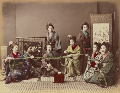 (Konkonchiki) Jeu de fille japonais - Kusakabe Kimbei