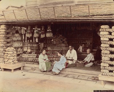 Un magasin de chaussures - Kusakabe Kimbei