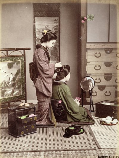 Coiffure, Japon, c.1880 - Kusakabe Kimbei