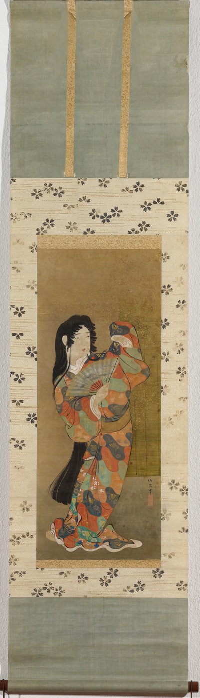 Jeune danseuse avec éventail - Kuwagata Keisai