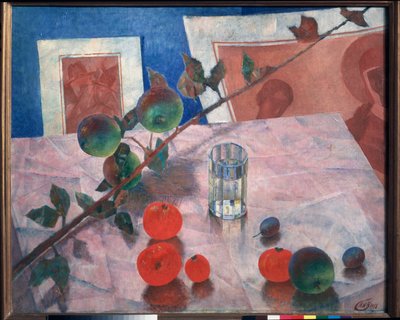 Nature morte en rose - Kuzma Sergeevich Petrov Vodkin