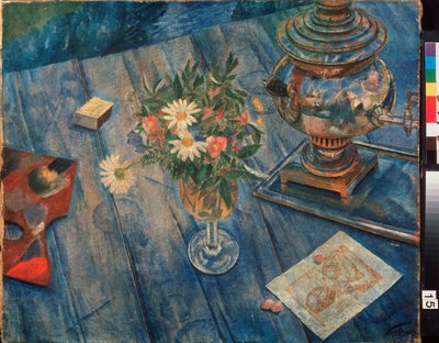 Nature morte avec samovar - Kuzma Sergeevich Petrov Vodkin