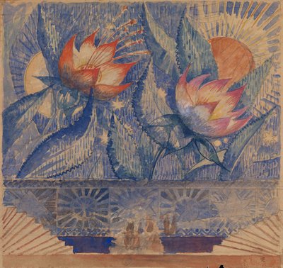 Décor de scène - Kuzma Sergeevich Petrov Vodkin