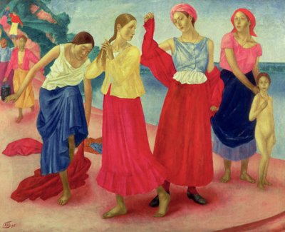 Jeunes femmes sur la Volga, 1915 - Kuzma Sergeevich Petrov Vodkin