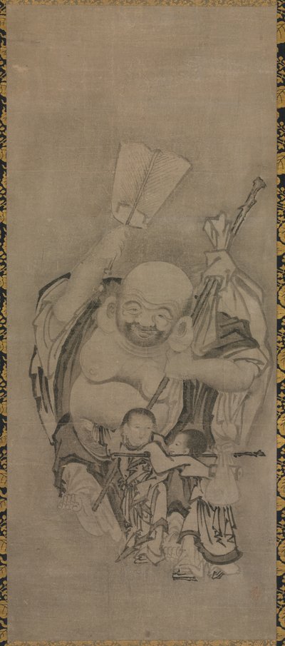 Hotei avec des Immortels Taoïstes : Hotei - Kyūseki Tomonobu