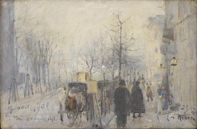 Vue de la fenêtre du Café Osborne sur l