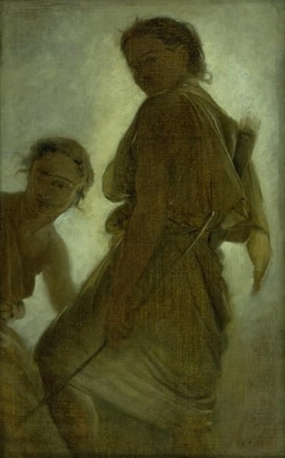 Diane avec une de ses nymphes - L.A. Schou