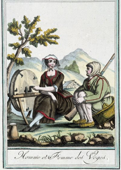 Homme et femme des Vosges - L.F. Labrousse