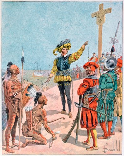 Jacques Cartier prend possession de la Baie de Gaspé, Canada, 1534 1900 - L Geisleh