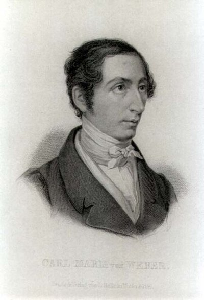 Portrait de Carl Maria von Weber (1786-1826) compositeur allemand - L. Holle