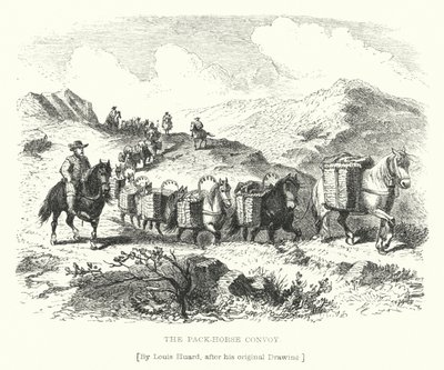 Le convoi de chevaux de bât - L. Huard