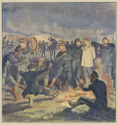Cavalerie russe au bivouac - L. Malespine