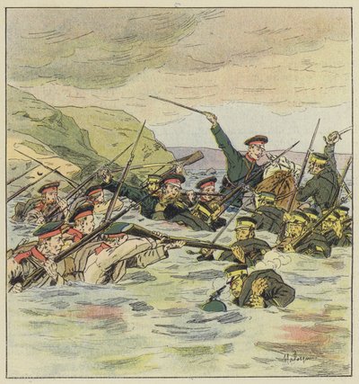 Combat dans la baie de Kin-Tcheou - L. Malespine
