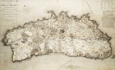 Carte de Minorque - L. S. de la Rochette