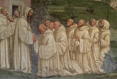 Moines bénédictins, de la vie de Saint Benoît - L. Signorelli