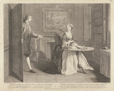 Pamela est représentée dans cette première pièce, écrivant dans le boudoir de sa défunte dame, son histoire n