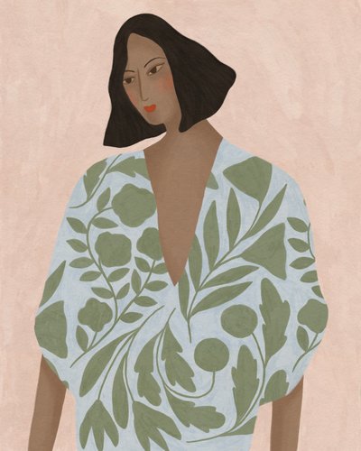 Femme en robe fleurie, 2022 - Lady Ann de Borja