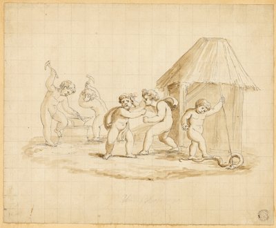 Putti jouant des scènes mythologiques - Lady Diana Beauclerk
