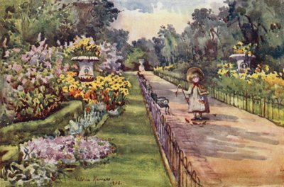 Printemps au parc Regent (lithographie en couleur) - Lady Victoria Marjorie Harriet Manners