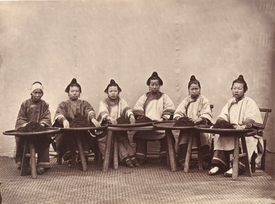 Récolte de thé, vers 1869 - Lai Fong.