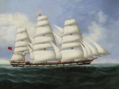 Le navire marchand à gréement intégral "Loch Long" en mer à pleine voilure - Lai Fong