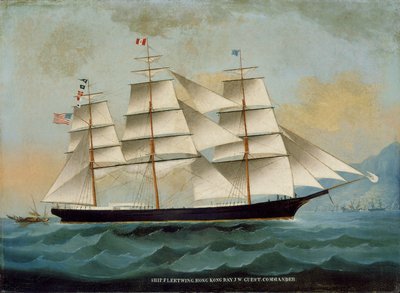 Le navire Fleetwing, baie de Hong Kong, J. W. Guest, commandant - Lai Sung