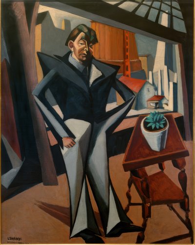 Homme à la fenêtre - Lajos Tihanyi