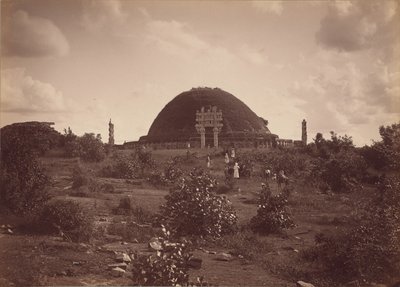 Vue générale de Sanchi Tope depuis le nord - Lala Deen Dayal