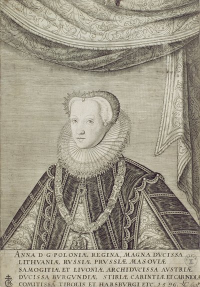 Anna Habsbourg (1573-98) reine de Pologne, 1596 - Lambert Cornelis