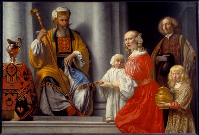 La prophétesse Anne amène son fils Samuel au grand prêtre Eli - Lambert Doomer