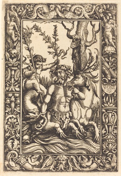 Sujet Marin Mythologique - Lambert Hopfer after Nicoletto da Modena