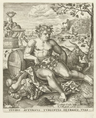 Automne : Bacchus et la vendange - Lambert Lombard