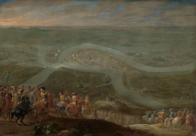 Le roi Louis XIV et son entourage au siège de Schenkenschans, 1672 - Lambert de Hondt (II)