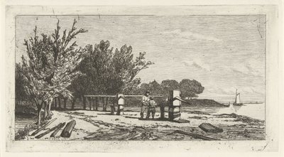 Homme et garçon au bord d