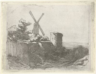 Ruine avec moulin - Lambertus  Hardenberg