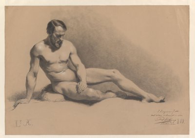 Homme nu assis - Lambertus Lingeman