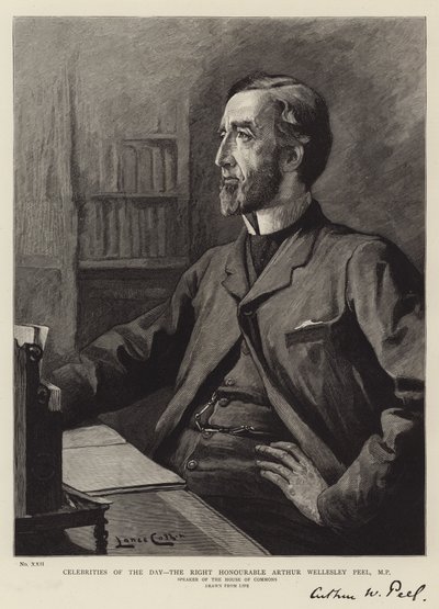 Célébrités du jour, le très honorable Arthur Wellesley Peel, MP - Lance Calkin