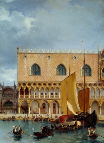 Commerce maritime devant le Palais des Doges (détail) - Lancelot Théodore Turpin de Crissé de Crissé