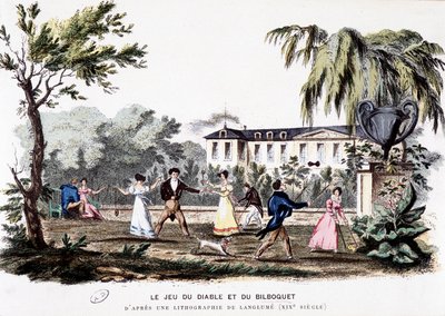 Jeux anciens : Le jeu du diable (diabolo) et le bilboquet, d