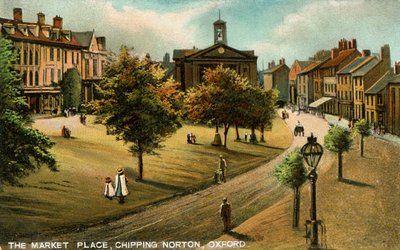 Place du marché, Chipping Norton, Oxfordshire, fin 19e ou début 20e siècle - Langsdorff and Co