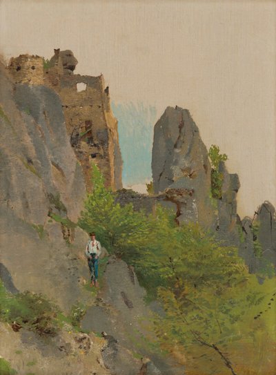 Vue des ruines de Sů?ovské, 1875-85 - Laszlo Mednyanszky