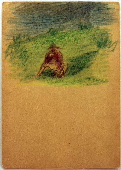 Sans titre (Homme assis sur l