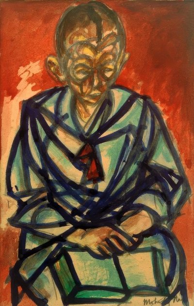 Sans titre (Marin Miklós, lisant un livre) - Laszlo Moholy Nagy