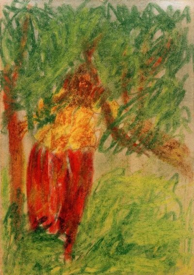 Sans titre (Femme debout sous un arbre) - Laszlo Moholy Nagy