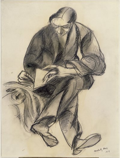 Figure assise lisant, 1919 - Laszlo Moholy Nagy