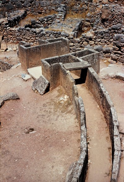 Vue aérienne du premier cercle de tombes (cimetière royal) découvert par l