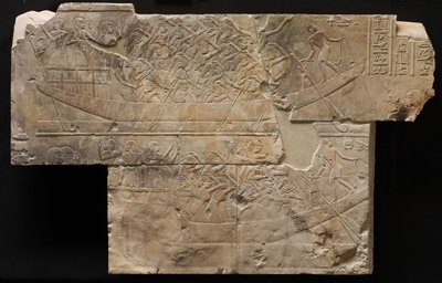 Deux bateaux avec des pleureuses - Late Period Egyptian