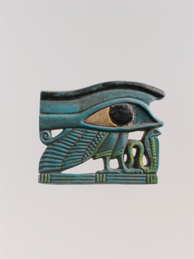 Amulette œil Wedjat, 525-332 av. J.-C. (faïence verte) - Late Period Egyptian