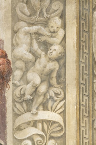 Putti, décorations autour des fenêtres - Lattanzio Gambara